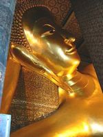 hoofd van rustende Boeddha in Wat Pho tempel